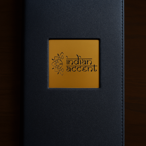 PU Golden Plated Blue Bill Book