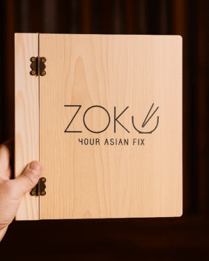 Vintage Wooden Restaurant Style Menu