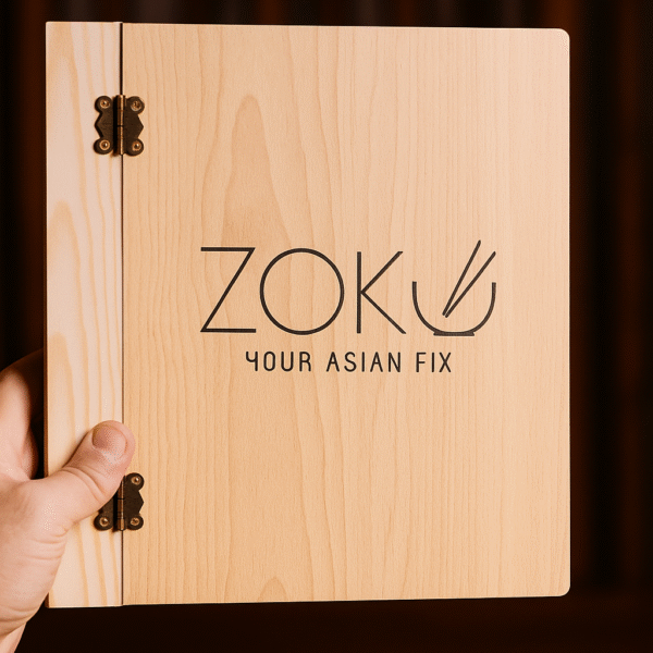 Vintage Wooden Restaurant Style Menu