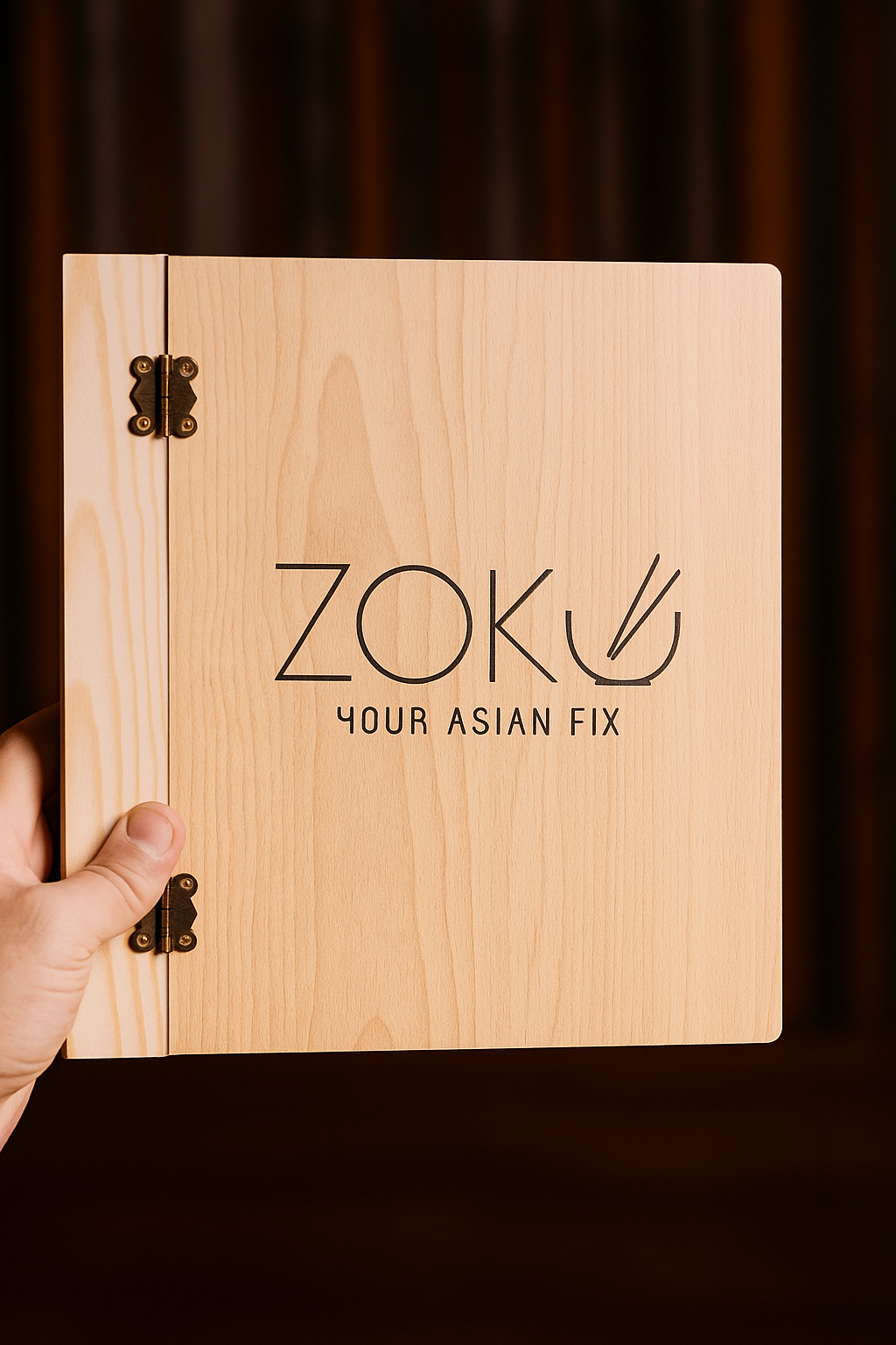Vintage Wooden Restaurant Style Menu