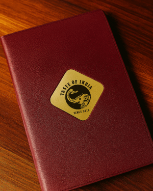 PU Maroon Leather Menu Folder