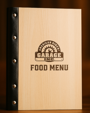 Luxury Wooden Food Menu