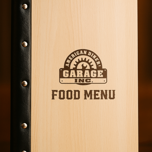 Luxury Wooden Food Menu