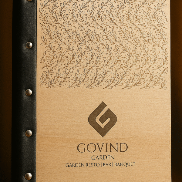 Luxury Wooden Menu Folder for Fine Dining