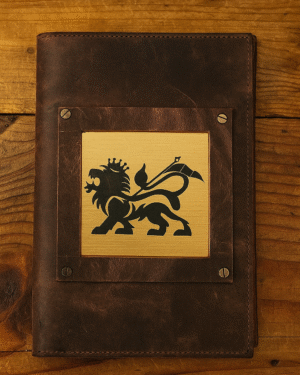 Pure Leather Laser Marked Golden Plated Bill Book
