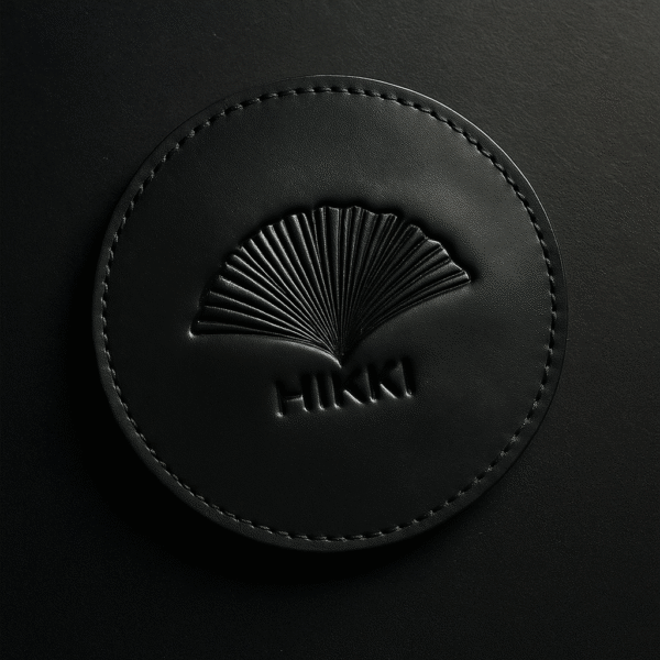 Minimal Black Round Coaster