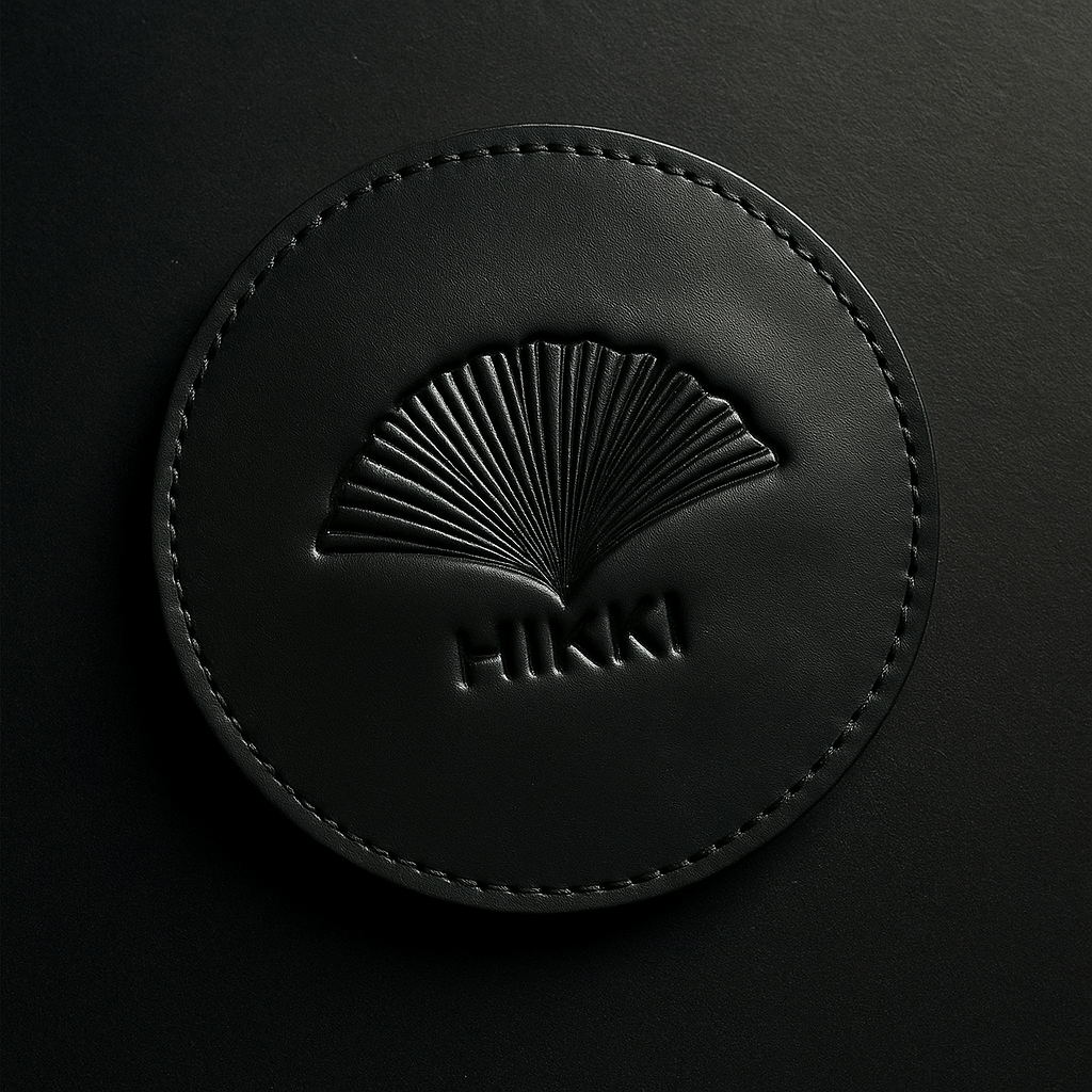 Minimal Black Round Coaster