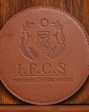 Embossed Round Table Coaster