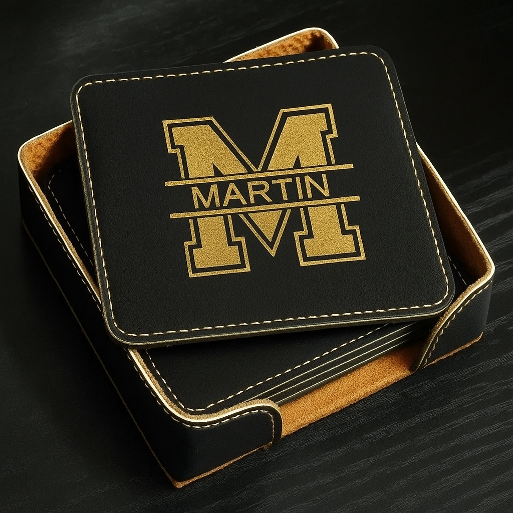 Gold Letter M Coaster