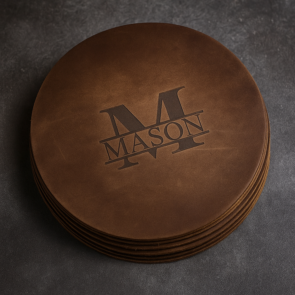 Engraved Monogram Coaster
