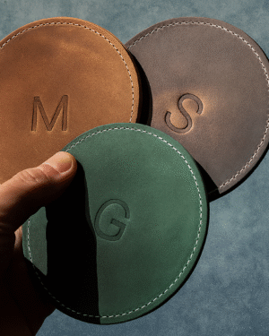 Rustic Dual-Tone Coaster