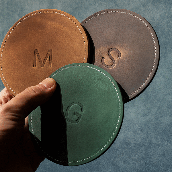 Rustic Dual-Tone Coaster