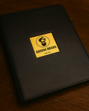 Embossed Logo Menu Folder