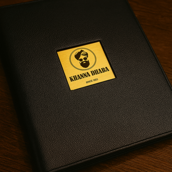 Embossed Logo Menu Folder