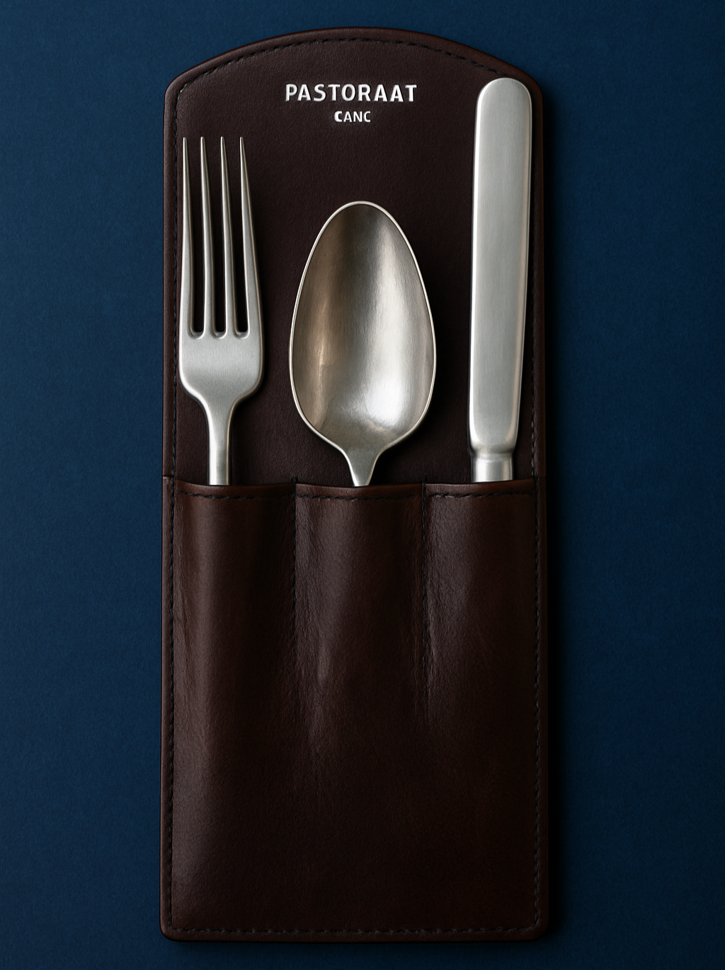 Textured Brown Spoon Pouch
