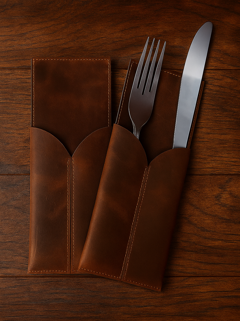 Classic Tan Cutlery Holder