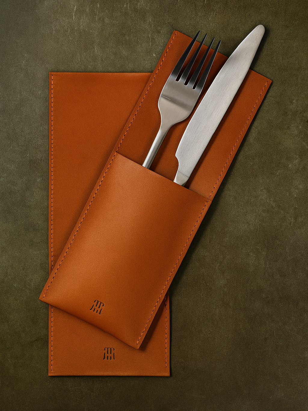 Elegant Leather Flatware Wrap