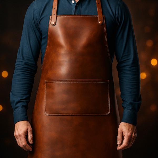 Pure Leather Classic Brown Chef Apron