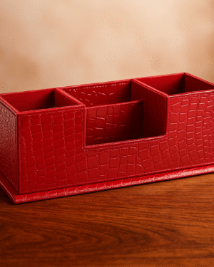 Red Twin Slot Stationery Holder