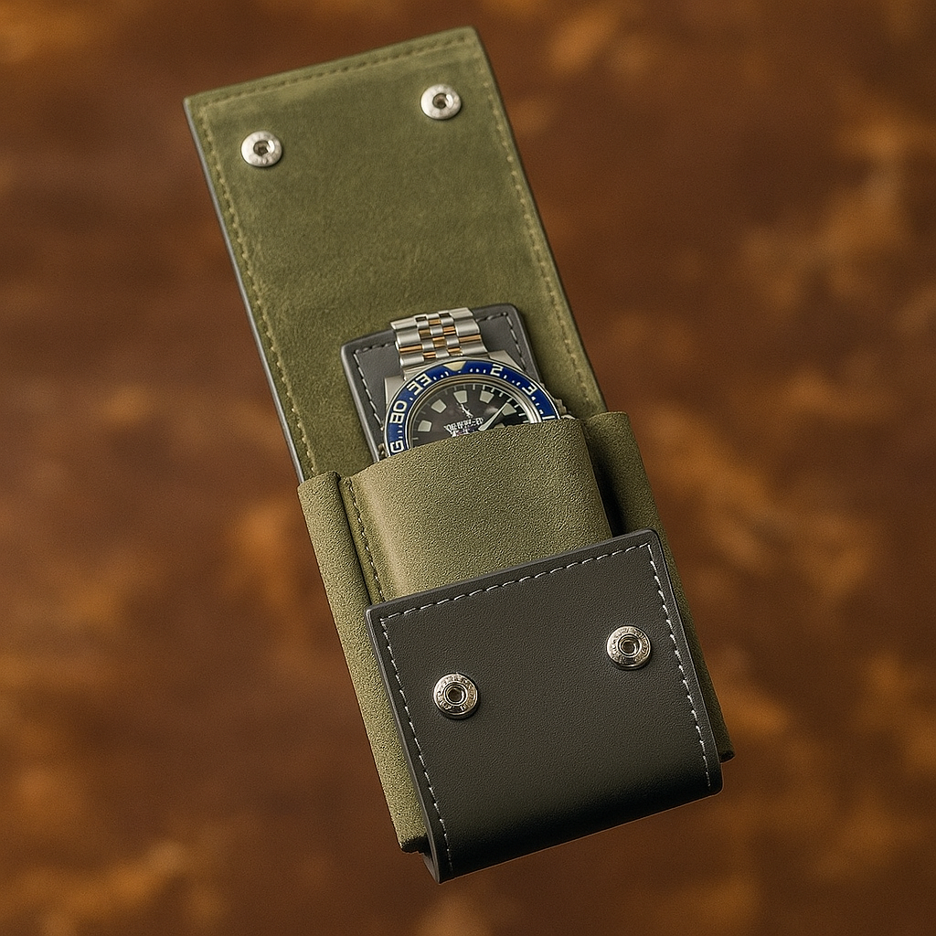 Green Vertical Clip Wallet