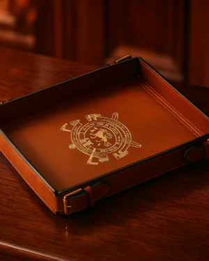 Premium Brown Leather Tray