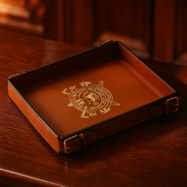 Premium Brown Leather Tray