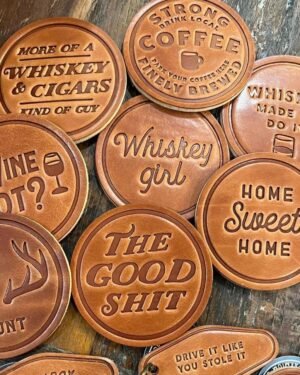 Vintage Orange Round Coaster