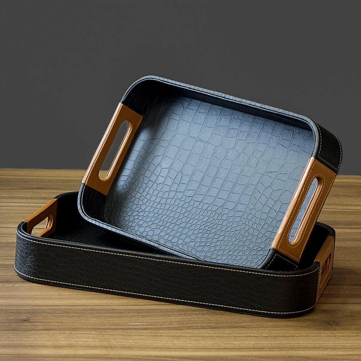Navy Blue Desk Accessory Tray