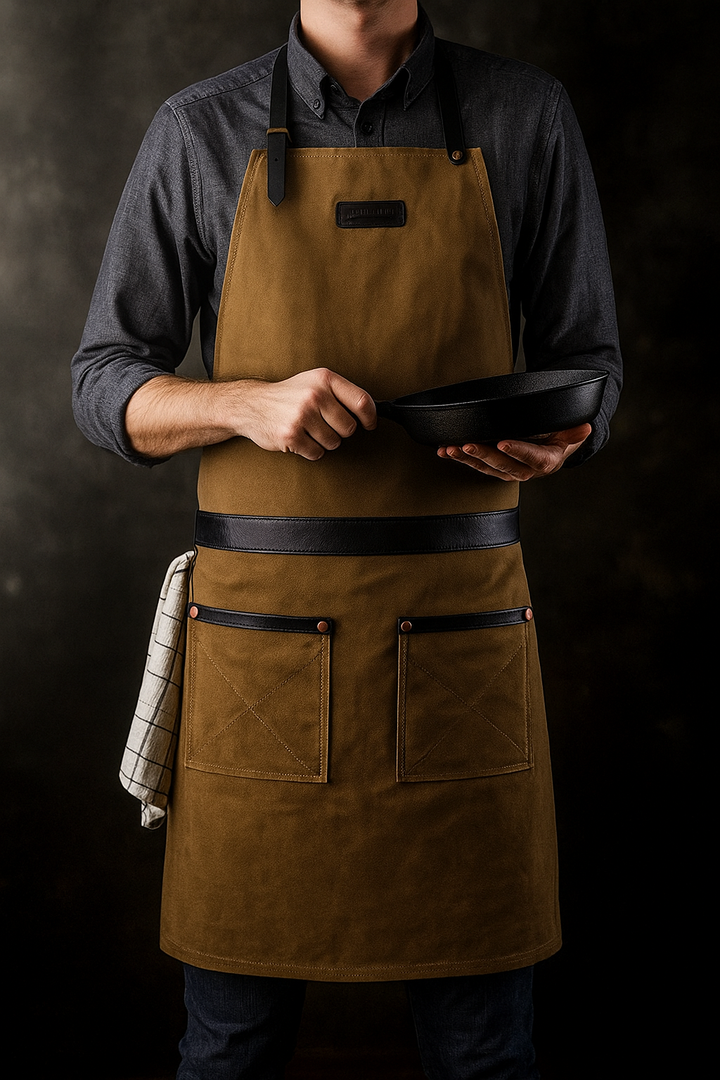 Premium Leather Craftsman Utility Apron