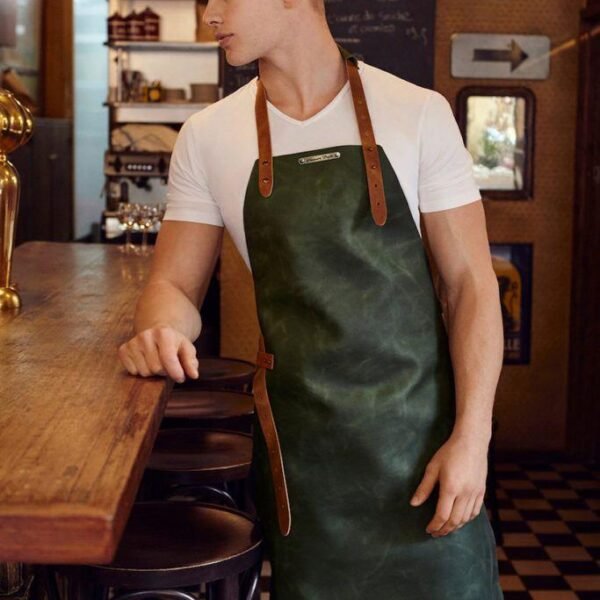 Artisan Green Leather Apron