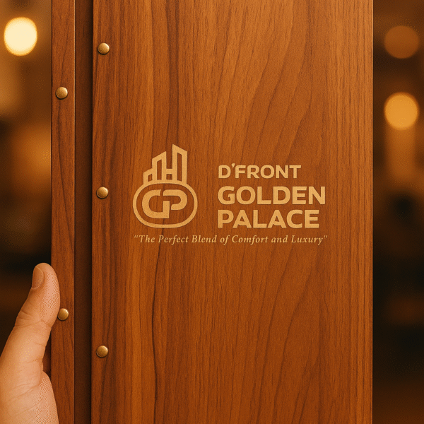 Walnut Wooden Menu With Lazer Marking