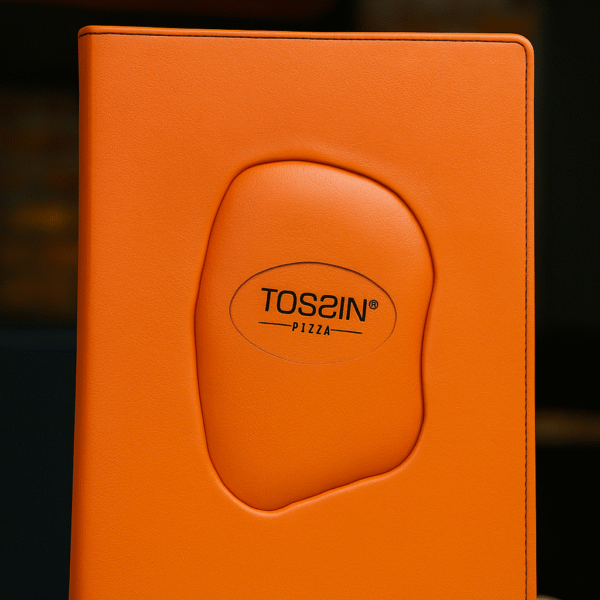 Heavy PVC Orange Menu Folder
