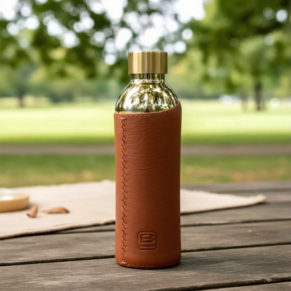 Luxury Leather Bottle Cover