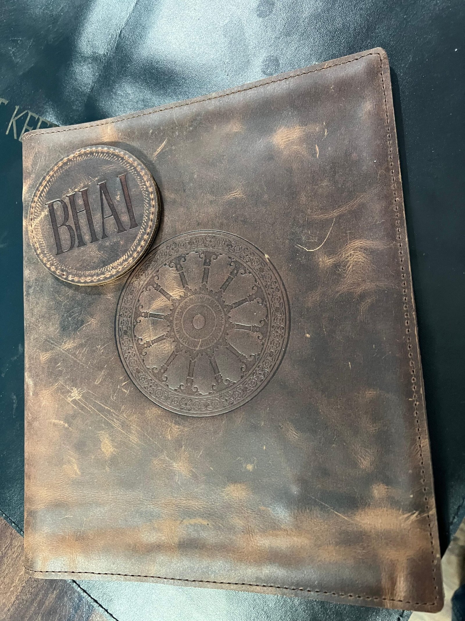 Second image of Brown Crunch Leather Menu
