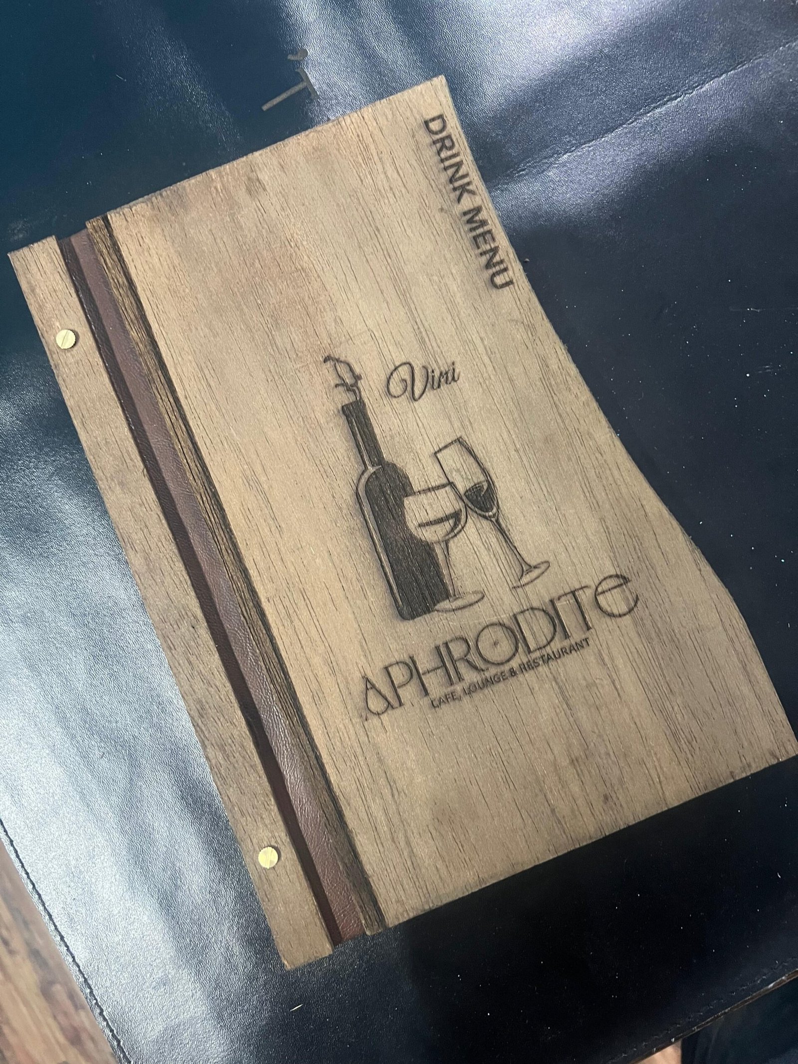 Second image of Pure Wooden Menu With Engraving