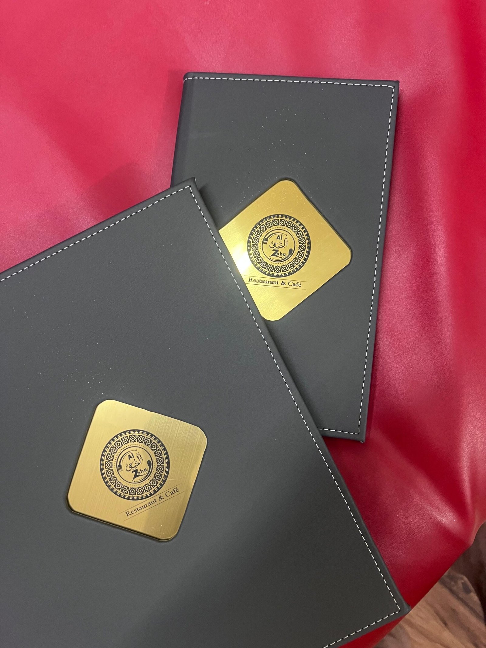 Luxury Black Menu Folder With Golden Plating